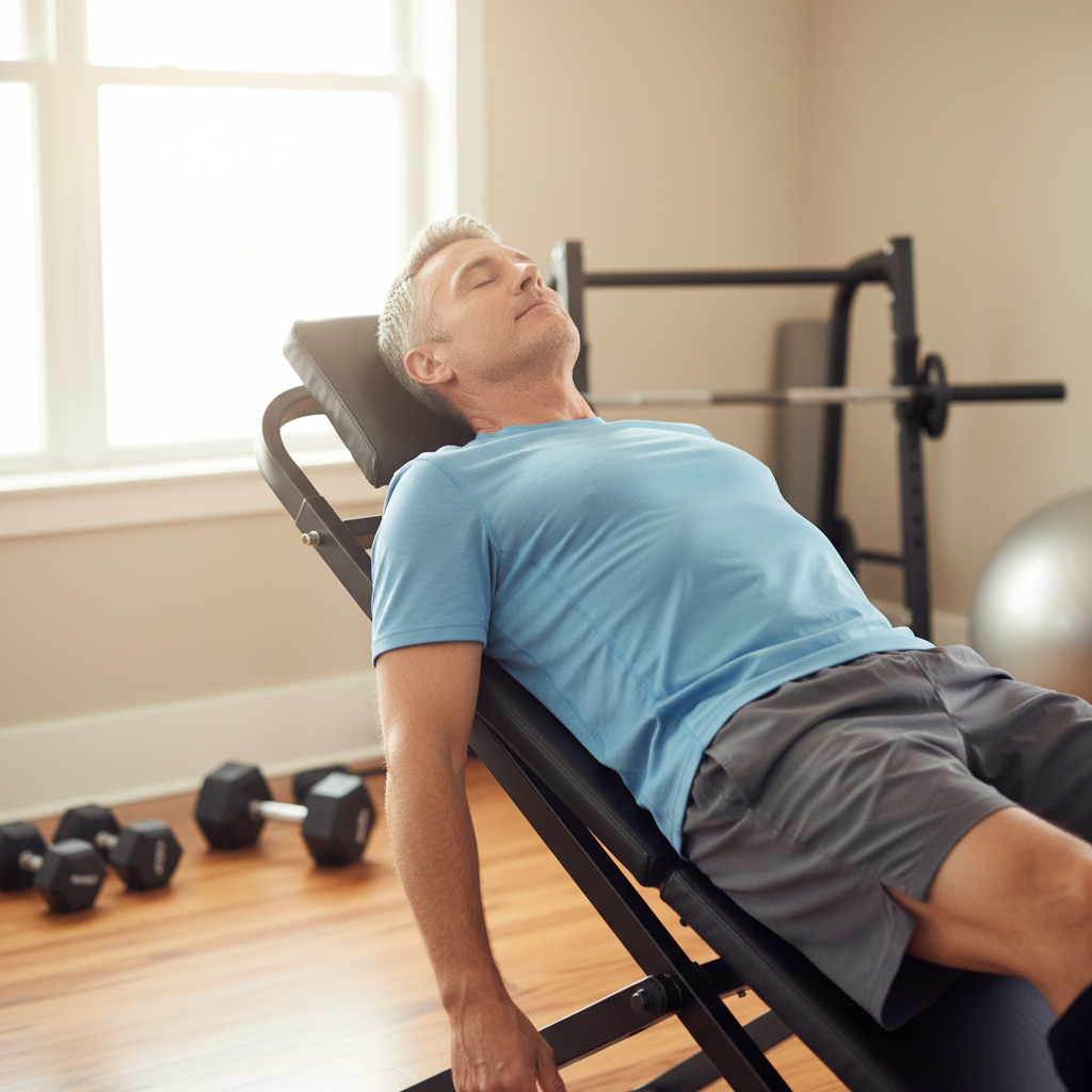 Foldable Inversion Table with Ankle Locks