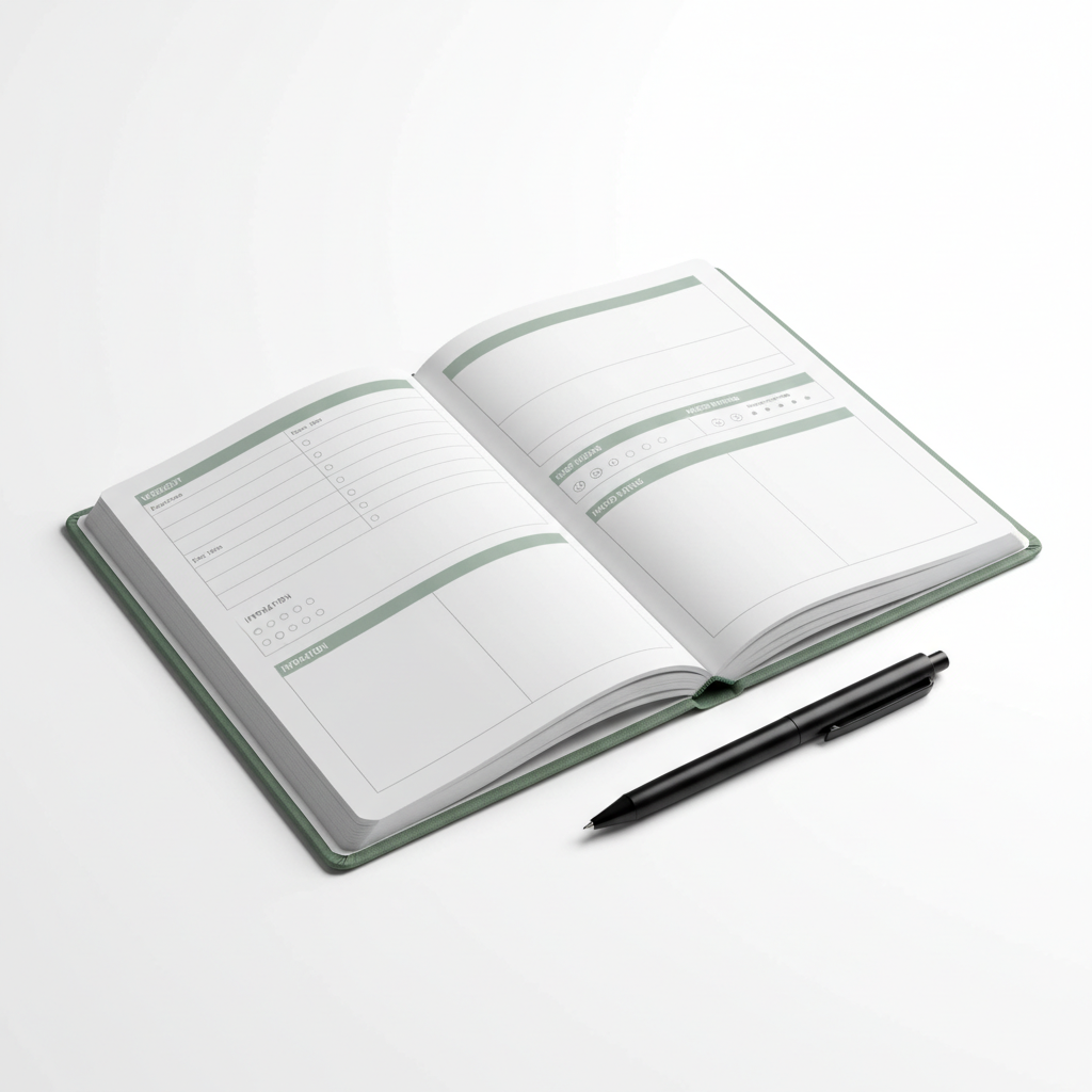 Workout & Recovery Journal (Undated, 6 Months)